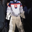 BUFFALO, NEW YORK - DECEMBER 28: Slovakia's Roman Durny #30 prepares to head on the ice for warmup prior to a game against USA during the preliminary round of the 2018 IIHF World Junior Championship. (Photo by Andrea Cardin/HHOF-IIHF Images)

